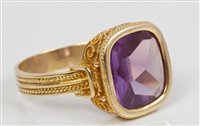 Lot 673 - Renaissance Revival Bishop's ring, the blue /...