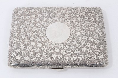 Lot 316 - Victorian silver card case/aide memoir.