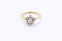 Lot 676 - Diamond cluster ring, the pear-shape cluster...