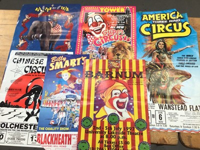 Lot 1512 - Collection of 50 1980's and later circus posters