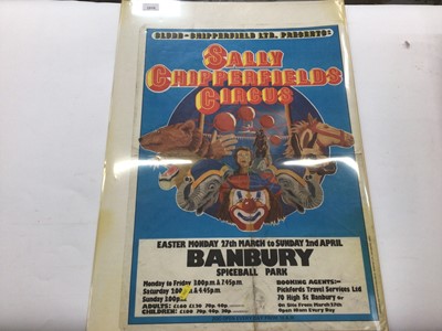 Lot 1510 - Sally Chipperfieds Circus, Circus King and reproduction Tom Arnold's circus poster (3)