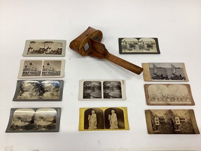 Lot 2642 - Stereoscopic viewer, together with a large quantity of cards, including Underwood & Underwood