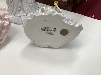 Lot 1280 - Nine Royal Worcester figures - Charlotte, Reflection, May Ball, Glyndebourne, Royal Premiere, Jessica, Grace, Claire and Diana