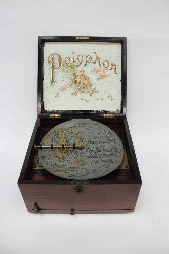 Lot 2376 - Polyphon table model 19th Century, with 21