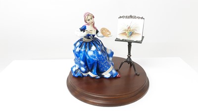 Lot 1281 - Royal Doulton limited edition The Gentle Arts figure - Painting HN3012, no. 601 of 750, boxed with certificate