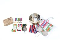 Lot 506 - George VI Territorial Efficiency medal, named...