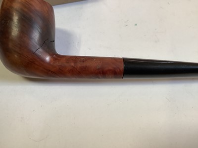 Lot 2645 - Dunhill Tanshell 105 F/T pipe in case, a Dunhill Shell Briar 60 F/T pipe in non-matching case, a silver mounted pipe, a Barling pipe in case, and three others