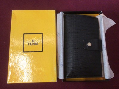 Lot 2233 - Fendi black leather purse in original box