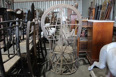 Lot 81 - 1930s /50s wicker conservatory chair