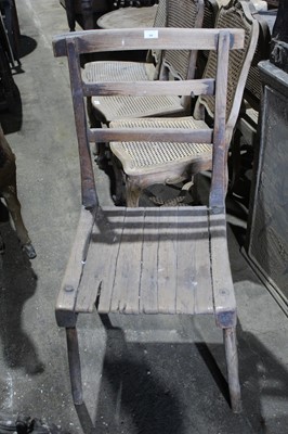 Lot 99 - Very rustic 19th century continental side chair of joined form