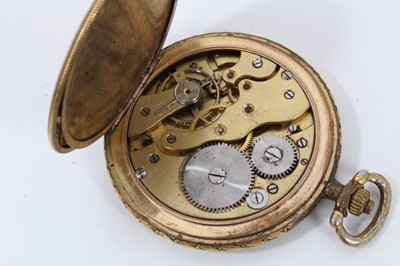 Lot 218 - Tegra Chronometer gold plated full hunter pocket watch