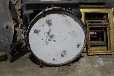 Lot 110 - Antique bass drum, 75cm high