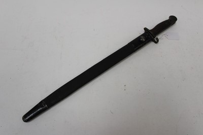 Lot 912 - First World War British 1907 pattern bayonet in scabbard