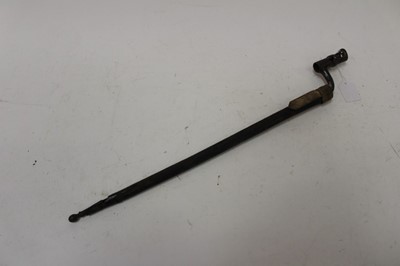 Lot 915 - Victorian Enfield socket bayonet in brass mounted leather scabbard