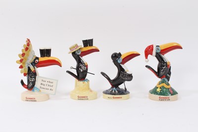 Lot 1291 - Four Royal Doulton limited edition Guinness figures - Big Chief Toucan, MCL 3, Miner Toucan, MCL 10, Seaside Toucan MCL 7 and Christmas Toucan MCL 6