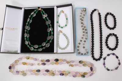 Lot 233 - Group bead necklaces and bracelets
