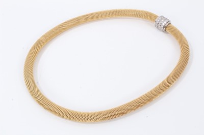 Lot 237 - Silver gilt mesh necklace and matching bracelet