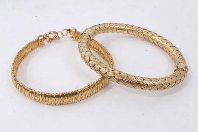 Lot 239 - Silver and silver gilt necklaces, bracelets and pair earrings
