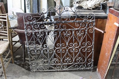 Lot 148 - Victorian decorative wrought iron garden gate 104 cm high, 97 cm wide