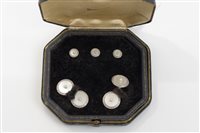 Lot 693 - Pair 1930s gold (14k) mother of pearl...