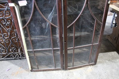 Lot 152 - Regency mahogany bookcase top with two glazed doors 112 cm high, 88 cm wide