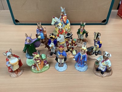 Lot 1295 - Royal Doulton Bunnykins Arthurian Legends Collection comprising Sir Lancelot, Sir Galahad, King Arthur, Merlin, Sir Gawain and Queen Guinevere, together with Bunnykins Shipmates Collection comprisi...