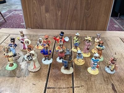 Lot 1298 - Selection of Royal Doulton Bunnykins Figures of the Year, International Collectors Club Exclusives etc - Cowboy, Tourist, Indian, Mother, Sailor, Father, Cinderella, Sightseer, Seaside, Sands of Ti...