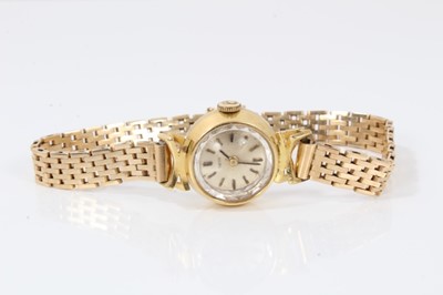 Lot 305 - Ladies Tudor 18ct gold cased wristwatch on 14ct gold bracelet