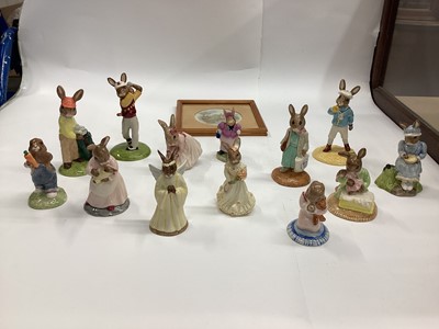 Lot 1301 - Selection of Royal Doulton Bunnykins figures - Goodnight, Angel, Mother's Day, Sweet Dreams, Mother & Baby, Bridesmaid, Shopper, Caddie, Ballerina and Golfer, all boxed, together with two unboxed B...