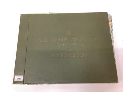 Lot 2653 - Relating to W B East: Sanderson, The Morris Collection, wallpaper sample book containing approx 60 hand printed samples of William Morris style wallpaper