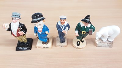 Lot 1306 - Five Royal Doulton limited edition 20th Century Advertising Classics - Father William, Sir Kreemy Knut, Fox's Polar Bear, Player's Hero and John Ginger, all boxed with certificates