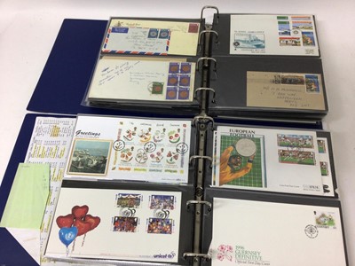 Lot 1521 - Stamps - World Selection including Channel Island Covers, Chinese and USA Year Packs and others.  Two boxes.