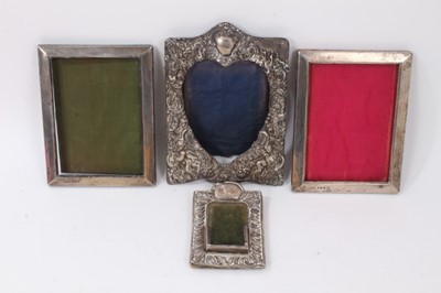 Lot 242 - Pair silver photograph frames and two others