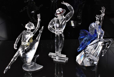 Lot 1314 - Set of three Swarovski crystal Magic Of Dance figures - Isadora 2002, Antonio 2003 and Anna 2004