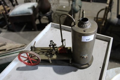 Lot 197 - Brass model steam engine, 30cm wide