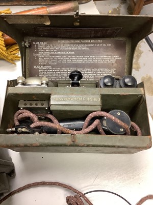 Lot 816 - Collection of Second World War and later British military field radio and telephone sets (1 box)