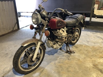 Lot 2072 - 1981 Honda CX500 500cc motorcycle, finished in red, in barn find condition, for restoration.  
N.B. keys present, no V5 or documents present.