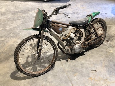 Lot 2070 - Hagon speedway type motorcycle with Honda engine, in barn find condition, for restoration. 
N.B. no keys or documents present.