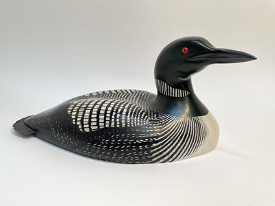 Lot 1296 - Carved and painted loon by John and Edward Keeble, Brantham, 1999