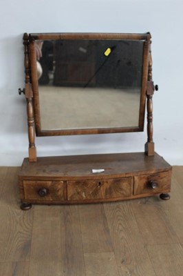 Lot 1070 - Georgian mahogany toilet mirror, together with another mirror (2)