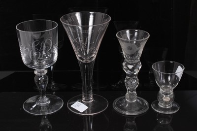 Lot 1319 - Four Whitefriars commemorative glasses including 1935 Silver Jubilee Coin glass and another similar