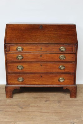 Lot 1406 - George III mahogany bureau