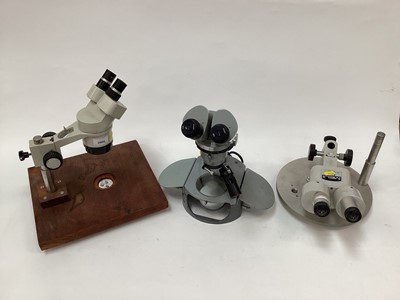 Lot 2666 - Three modern binocular microscopes