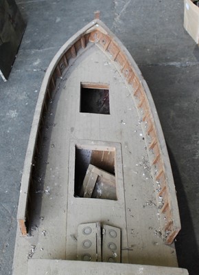 Lot 236 - Very large scratch built model boat, 195cm wide