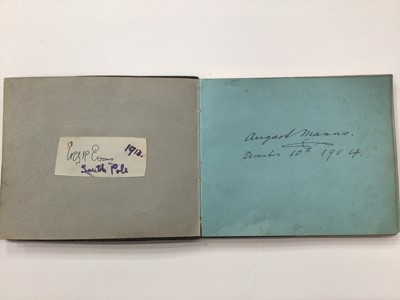 Lot 1523 - Autograph Album early 1900's autographs including Sir E.R.G.R. Evans South Pole Explorer, signed piece, pages signed by Walter W Hedgecock composer, August Mann conductor, Mackenzie Rogan, John Phi...