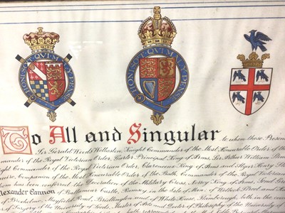 Lot 108 - George VI Grant of arms