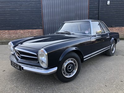 Lot 2060 - 1967 Mercedes 250SL convertible, Registration 23GLK, Chassis 113-043-22-003456. This splendid and desirable automatic Pagoda Mercedes is believed to have had only three owners from new and has been...