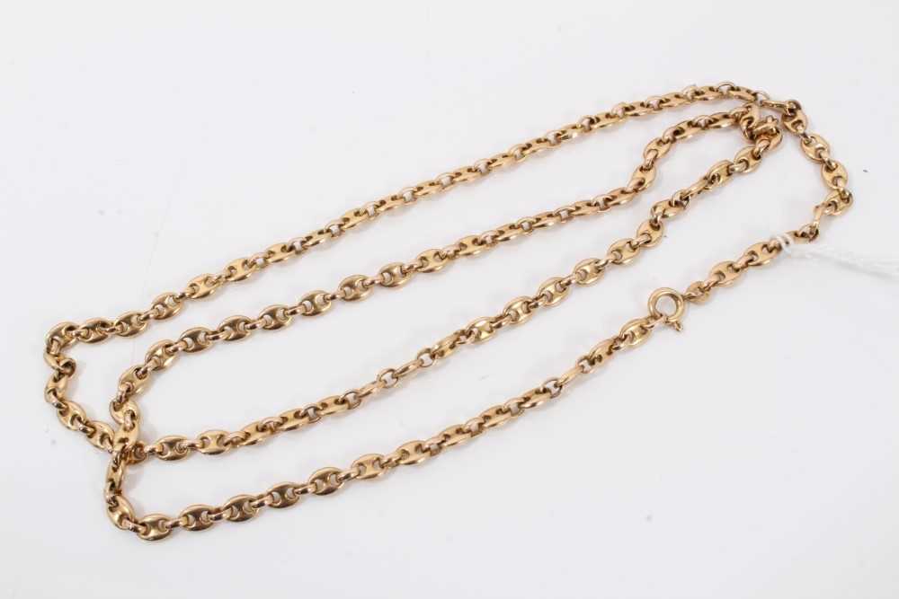 Lot 280 - 9ct gold mariner link necklace