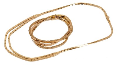 Lot 517 - Continental gold necklace and bracelet