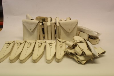 Lot 745 - One box containing a quantity of white vinyl holsters and pouches, possibly Police dress items.